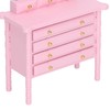 1:12 Scale Dollhouse Toilet Table High Simulation Wooden Miniature Dressing