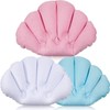 Jetec 3 Pieces Inflatable Bath Pillow with Suction Cups, Terry