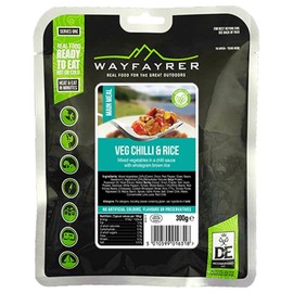 Wayfayrer Vegetable Chilli and Rice 300g Ready to Eat, Hot or Cold, Meal Pouch Recommended for Duke of Edinburgh's Award Expeditions, Camping, Hiking, Fishing and Outdoor Adventures