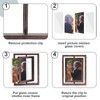 4x6 Rotating Floating Photo Frame - 360° Spinning Wooden Tabletop