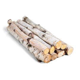17 Inch Natural Birch Logs - Decorative Dried Birch Wood Logs for Fireplace, Wedding Centerpieces - Unfinished Wood DIY Crafts, & Home Décor - Birch Log Bundle for Indoor Display (8 PCS) (1"-2.5" DIA)