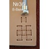 Herramienta de sello de piel para manualidades de piel latón #36