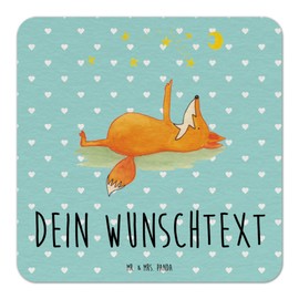 Mr. & Mrs. Panda Personalisierter Bierdeckel Fuchs Sterne 100er Set - Personalisierte Geschenke, Bierdeckel mit Namen, Nachtschwärmer, Bierdeckel