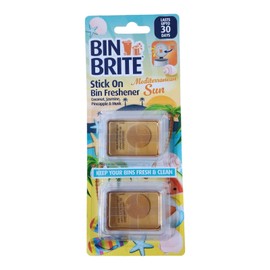 Stick On Bin Freshner Coconut, Jasmine, Pineapple & Musk (Mediterranean Sun) Bin Brite Lasts Upto 30 Days (1 Pack)