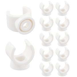 20 Pcs PVC Water Pipe Clamps Clips, Pipe Clamps Supports, 1/2 Inch Woodworking Pipe Clamp, Hangers Clamps Pipe Support Holder, Suitable for Water Pipes, Gas Pipes and Cable Pipes
