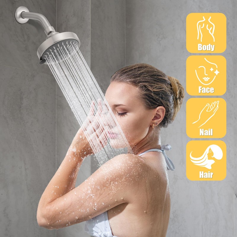AISOSO Shower Head, 5 Modes High Pressure Shower Heads for