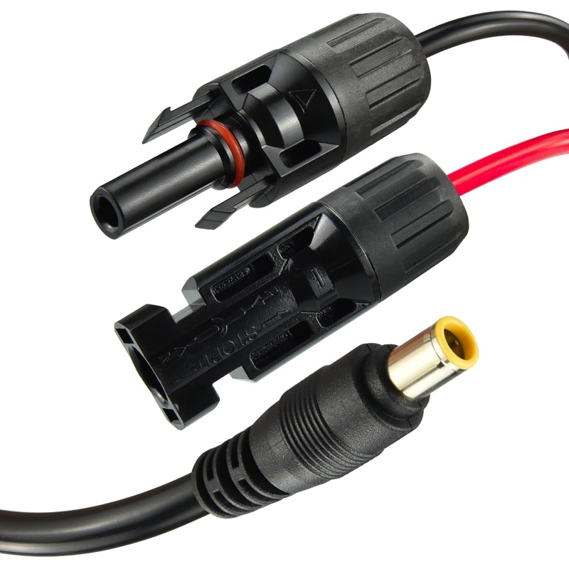 Boobrie 6ft Solar Panel Extension Cable Kit with Universal Adapters