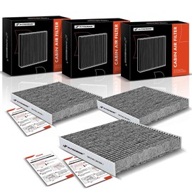 A-Premium - Filtro de aire de cabina de 3 piezas con carbón activado compatible con modelos Infiniti, Nissan y Mitsubishi - Altima, Maxima, Murano, Sentra, FX35, FX45, G35, Lancer, Outlander
