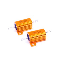 LM YN 25 Watt 8 Ohm 5% Wirewound Resistor Electronic Aluminium Shell Resistor Gold (Pack of 2)