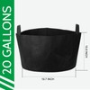 JERIA 12-Pack 20 Gallon, Vegetable/Flower/Plant Grow Bags, Aeration Fabric Pots