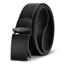 KEMISANT Men Belt,Ratchet Web Belt Stretchy For Men Golf Work Hiking Holster Jeans Casual Pants 1 1/2",Limitless Adjusting(Black,32"-36" Waist Adjustable)