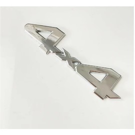 2X 4X4 Emblem Emblem 3D Nameplate Decal Suitable for 1500 2500 3500 (Silver)