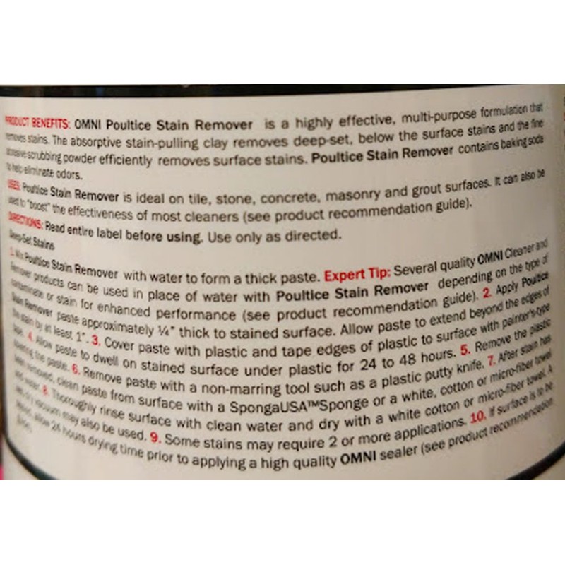 Omni Poultice Stain Remover 12 oz.