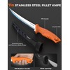 pullther fishing 2PC Fishing Tool Kit - 7" Fillet Knife,9"
