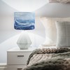 Decorative Medium Lamp Shade Polyester Fibre Printed Abstract Sea Waves