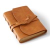 RILIHO Leather Journal Notepad, Small Notebook 4.8x6.5 Inches, Mini Journal,