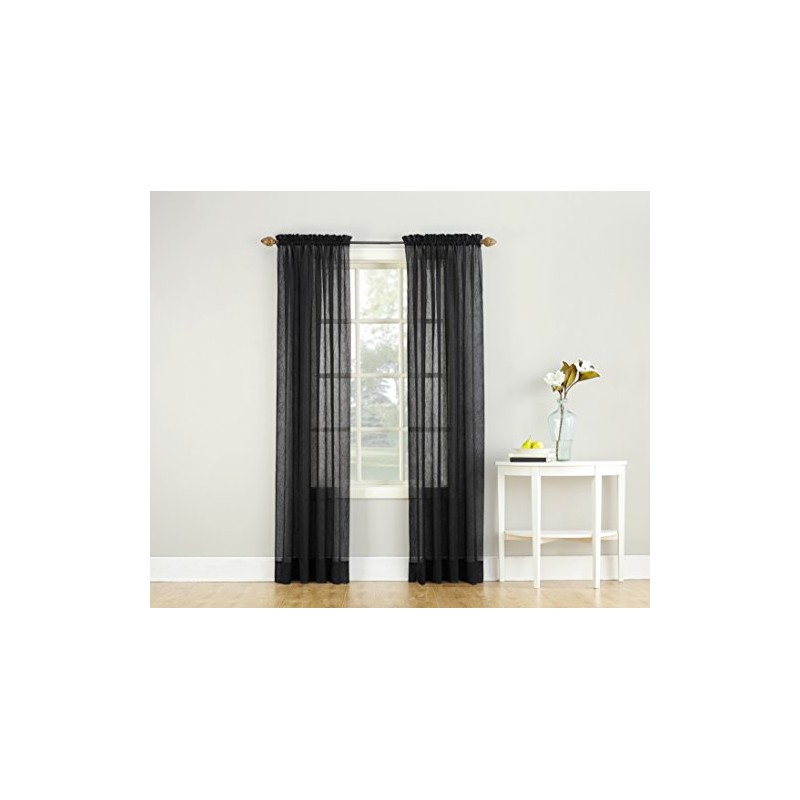No. 918 Erica Crushed Texture Sheer Voile Rod Pocket Curtain