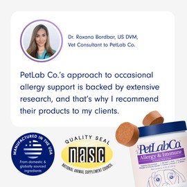 PetLab Co. Allergy & Immune Probiotics for Dogs, Support Seasonal Allergies, Gut & Digestive Health - Pork Flavor - 30 Soft Chews - Pack of 2