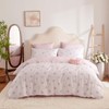Pink Floral Comforter Set Queen Reversible Pink Gingham Bedding
