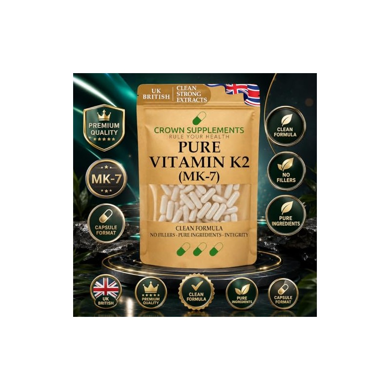 Pure Vitamin K2 MK-7 Capsules | Clean Supplements | Crown