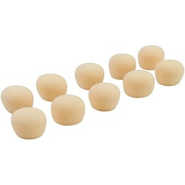 Omnitronic Beige Windshield for Lapel Headset Microphone Foam Windscreen Muff x 10