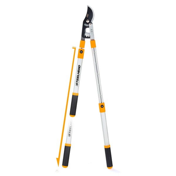 STEELHEAD Heavy-Duty 27-40" Adjustable Gear-Bypass Limb & Branch Lopper, Telescoping
