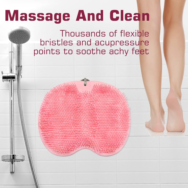 SZZYXD Shower Foot Scrubber Mat Back Washer Back Exfoliating Bath