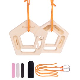 Hang Holds for Rock Climbing,Hangboard Rock Climbing,Includes 3 Kinds of Finger Files,2pcs Finger Rubber Pads,2pcs Climbing Ropes with Strap Hooks,1pcs Carry Bag,Finger Strengthener for Anywhere