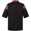 Unisex 3/4 Sleeve Black Sushi Chef Coat Kimono Cardigan Japanese