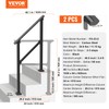 VEVOR Handrails for Outdoor Steps, 2 PCS 2 Step Stair