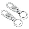 sourcing map Car Key Chain, Detachable Keychain Stainless Steel Buckle