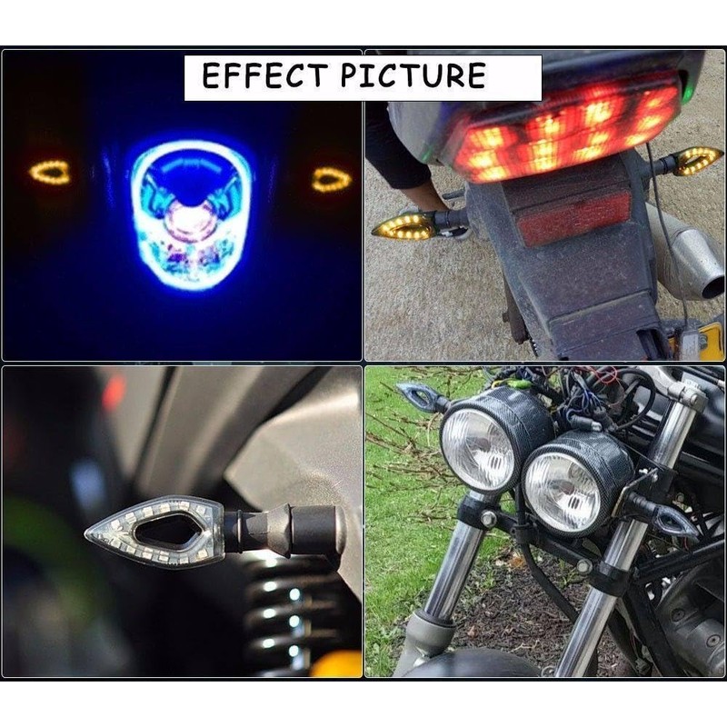 TDR 4x LED Turn Signal Indicator Light Black For Kawasaki