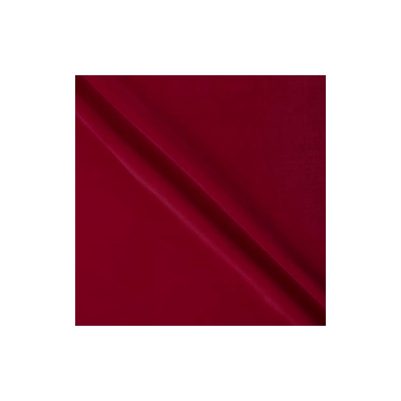 Mook Fabrics Velveteen Solid, Cranberry Cut by The Yard