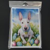 Caroline's Treasures DAC5020GCA7P English Bull Terrier Easter Egg Hunt Greeting