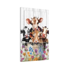 Yekche Highland Cow Single Blank Decorative Farmhouse Light Switch Plates Covers Rustic Wall Faceplate Switchcover for Bedroom Bathroom Home