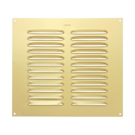 Map Metal Air Vent Cover, Suitable for Venting Gas Appliances Ventilation Internal External Wall, for Openings 9 x 9" (229 x 229mm), Gold