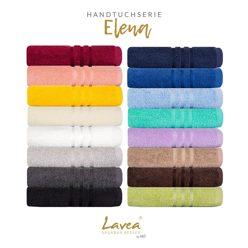 Lavea Hand Towels, Terry Series Elena, 50 x 100 cm,