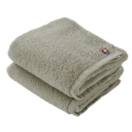 Broccoli House Imabari Towel, Face Towel, Set of 2, 13.4 x 31.5 inches (34 x 80 cm), Fluffy, Medium Thick, Baby, Room Drying, Quick Drying, Water Absorbent, Made in Japan, 100% Cotton, Khaki Beige