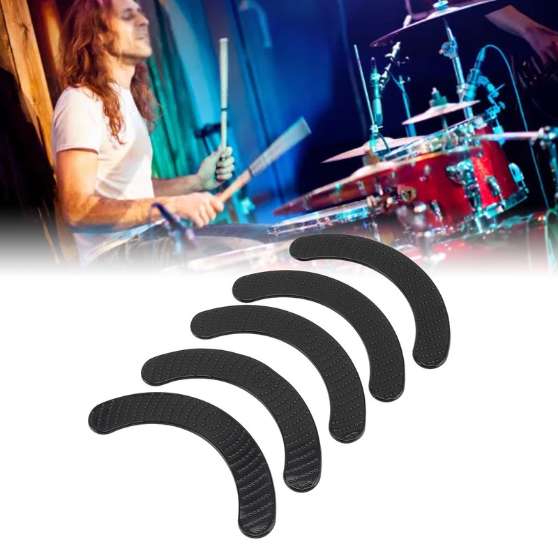 5PCS Drum Dampener Drum Gel Pads Long Strip Soft Silicone
