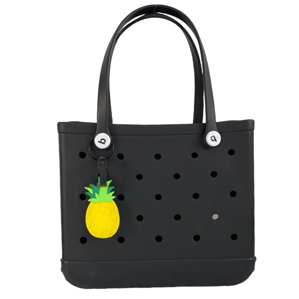 QTMY Pineapple Bag Charms for Bogg Bag Accessories Rubber Beach