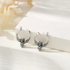 Owl Hoop Earrings for Women 925 Sterling Silver Animal Girls