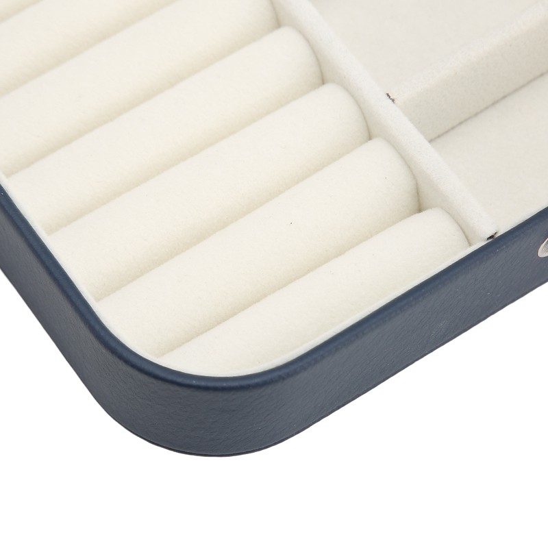 Portable Jewelry Box PU Leather Large Capacity 2 Layers Travel