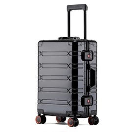 UrbanExplorer All Aluminum Carry On Luggage Hard Shell Suitcases with Spinner Wheels Zipperless Luggage 20 inch Carry On Suitcase, Fruit Green