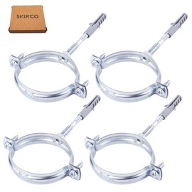 SKIR'CO Pipe Brackets for Diameter 60-64 mm Pipes, Clamps, Pipe Supports for Wall and Ceiling Mounting (Pack of 4)