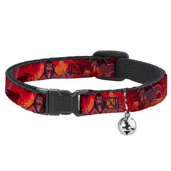 Buckle-Down Breakaway Cat Collar - Simba Scar Battle Scene Fiery