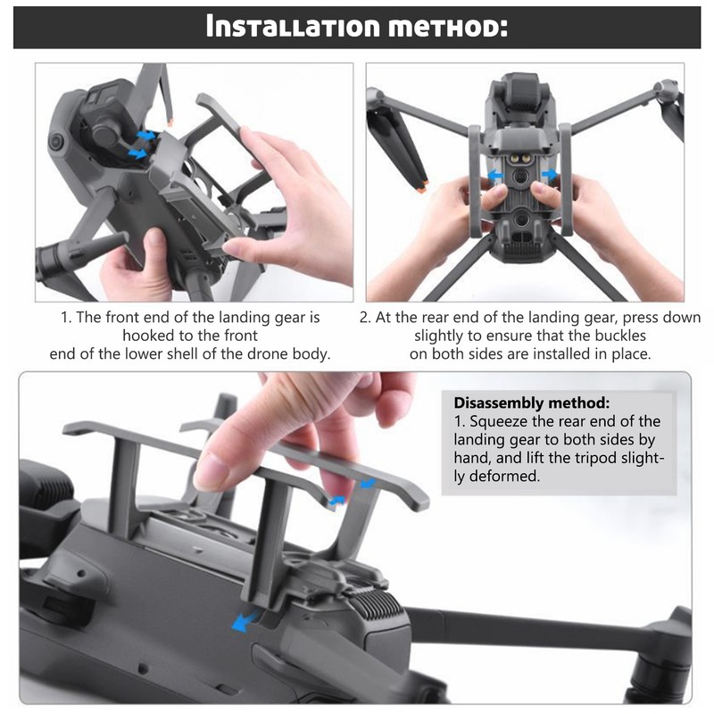 Drone Landing Gear Increased Tripod Leg Guard Height Extender Protector