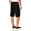 Southpole Men's Ripstop Belted Cargo Shorts, Black, 30