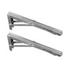 SeaLux Folding Brackets 12" Long Stainless Steel Shelf, Bench, Table