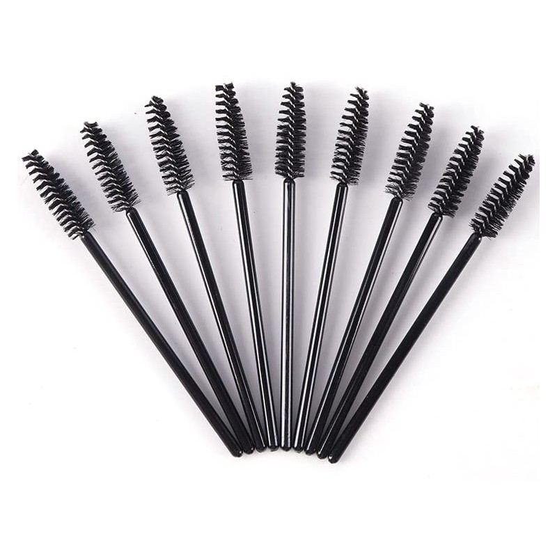 Kittro 100pcs Disposable Eyelash Brushes Eyebrow Brushes Screw Brushes Eye