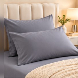 Matte Solid Color Pillowcase for Bedroom – Soft 100% Polyester Pillow Cover with Pocket-Sealed Design for Bedding